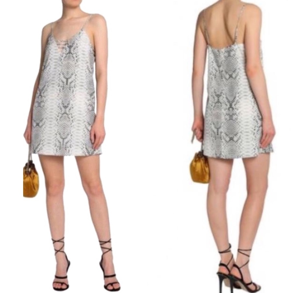 Haute Hippie snake print slip dress